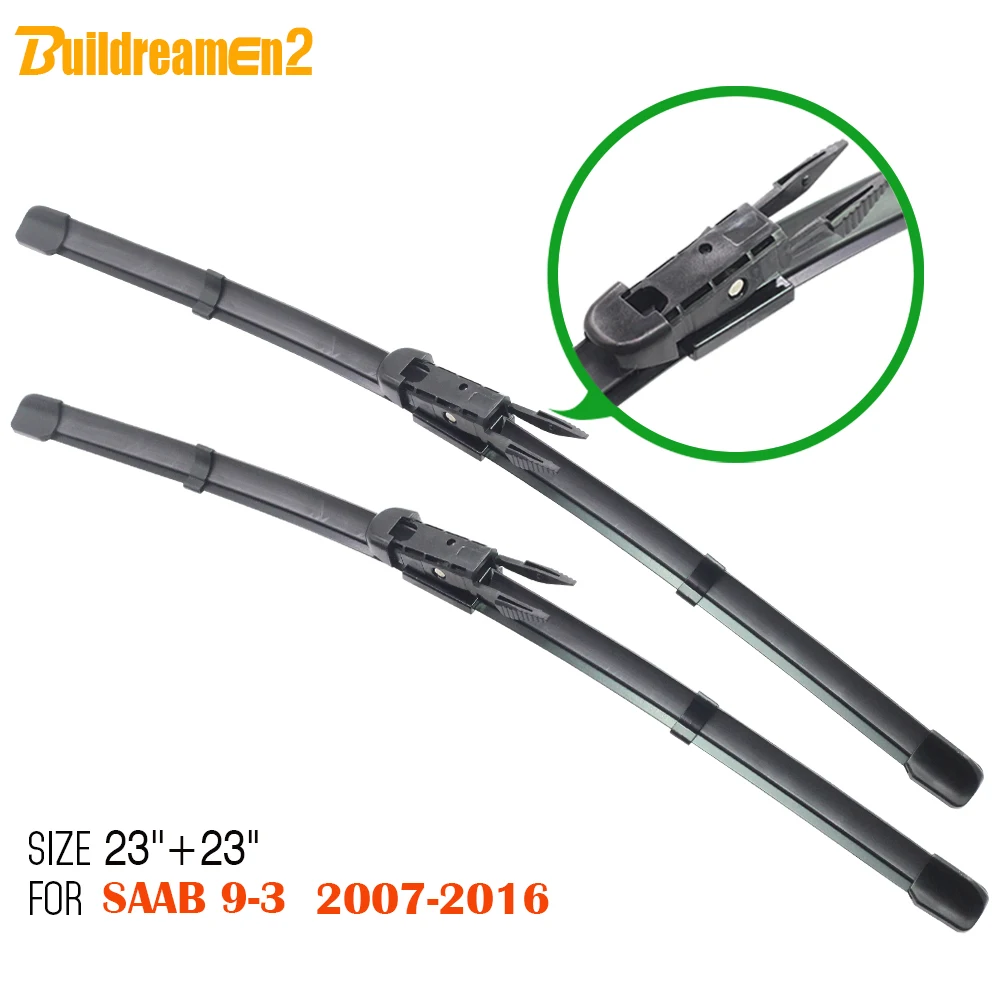 

Buildreamen2 New Car Frameless Soft Rubber Wiper Blade Auto Window Windshield Waterproof 2Pcs For SAAB 9-3 2007-2016