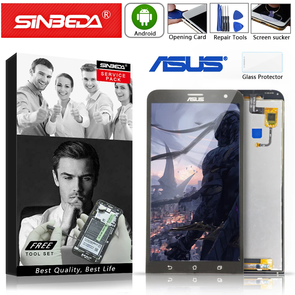 

6.0" Original For Asus ZenFone 2 Laser ZE601KL LCD Display Touch Screen with Frame Digitizer For Asus Z011D LCD Display ZE601KL