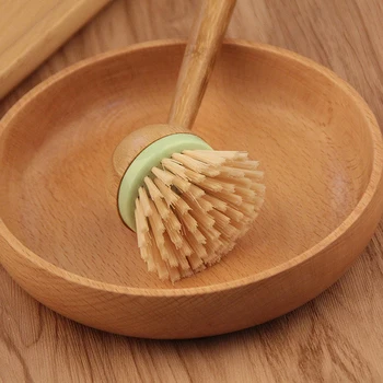 New Bamboo Dish Brush Multifunction Kitchen Cleaning Tools Dish Brush with Bamboo Handle All-Purpose Scrub Dishwasher 6
