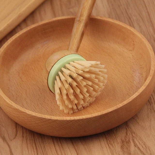 New Bamboo Dish Brush Multifunction Kitchen Cleaning Tools Dish Brush with Bamboo Handle All-Purpose Scrub Dishwasher 6