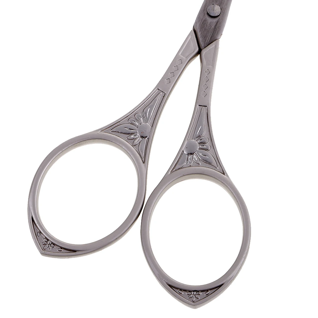Stainless Steel European Vintage Floral Scissor for DIY Embroidery Sewing Craft Black/Sliver/Gold