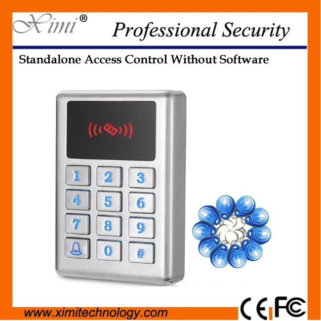 

3000 users access control reader high security waterproof with keyboard M11 IC proximity card reader single door controller