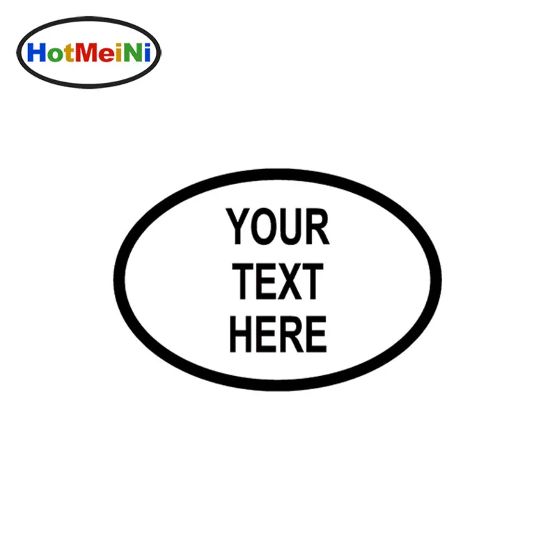 HotMeiNi Personalised Custom Oval JDM Reflective Vinyl Sticker your name lettering Car Truck Bumper Decal Motocross Motorcycle hotmeini car sticker jdm styling 3d window bumper decal vinyl truck van fridge waterproof classic f46 valentino rossi moto vr46