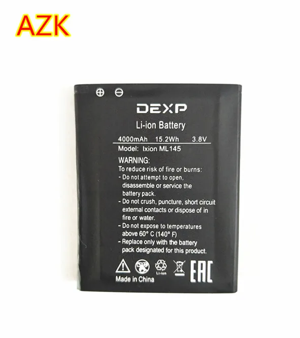 

AZK New 4000mAh Ixion ML145 Battery Replacement for DEXP Ixion ML145 Snatch SE Mobile Phone
