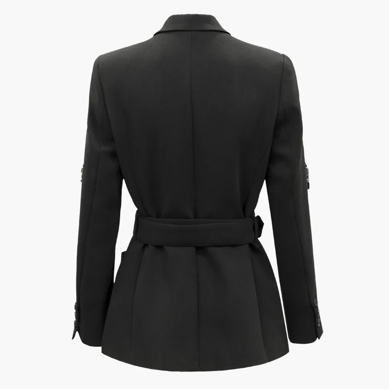 Mince Costume Coton Sélections Top Rouleau Les Femmes Blazer Automne Breasted À En Black Getsring Manteau Toutes Up Double Blazers Longues Dentelle Dames Manches AqWgxZ4pw