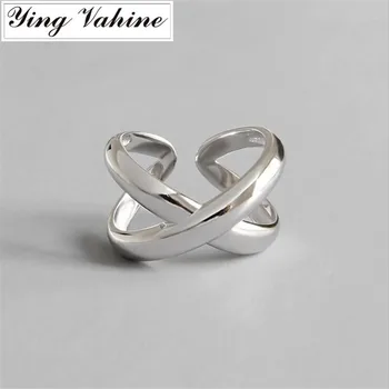 

ying Vahine Silver 925 Jewelry Letter X Open Rings for Women Engagement Ring anel anillos plata 925 para mujer anel bague