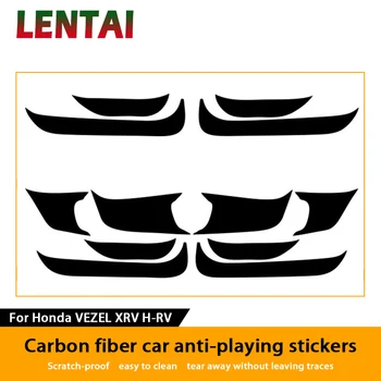 

LENTAI Auto Door Anti Kick Pads Mats Stickers 3D Carbon Fiber Cushion Car styling For Honda CRV Interior Protective Accessories