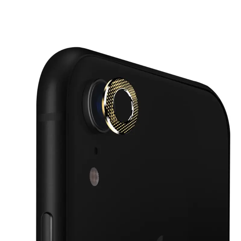 Задний Задний защитный чехол для объектива, защитное кольцо, бампер, полное покрытие, металлический защитный круг для камеры для Apple iPhone X/XR/XS Max - Цвет: Gold-B-XR