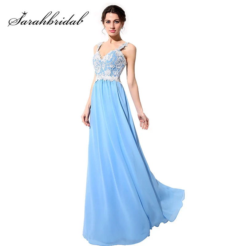 Elegant Spaghetti Strap A Line Evening Dresses 2017