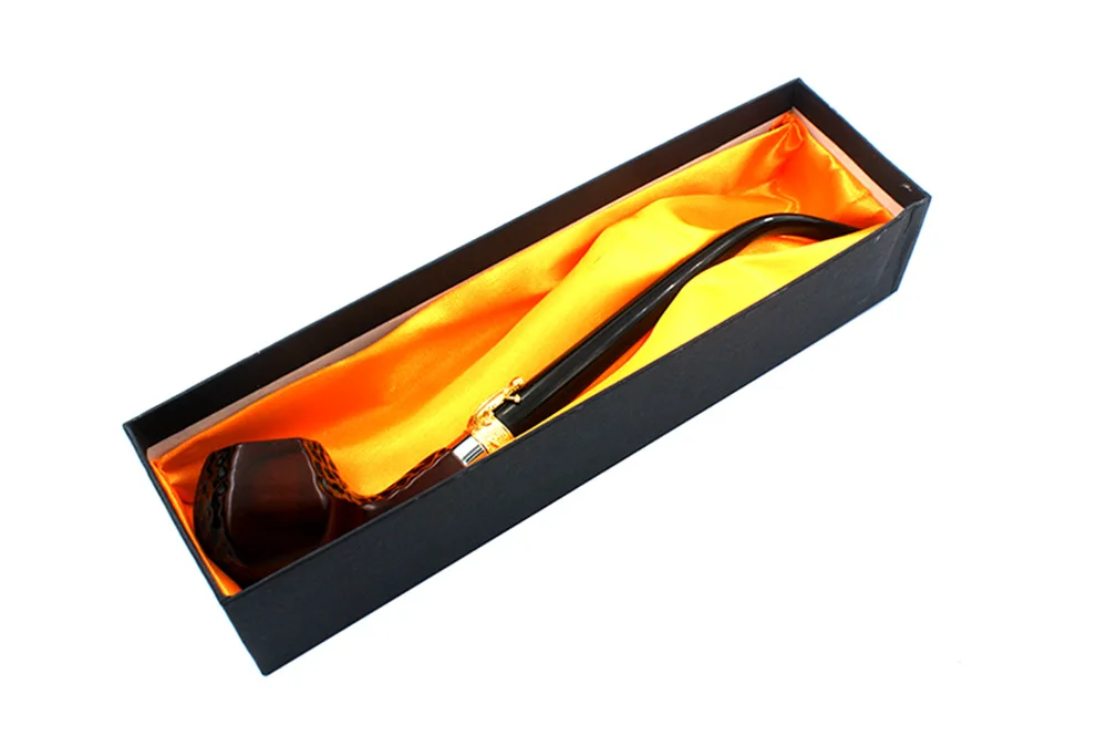 

high quality 255MM long smoking pipe classic Detachable bent smoke herb tobacco pipe durable cigarette stem red cigarette holder