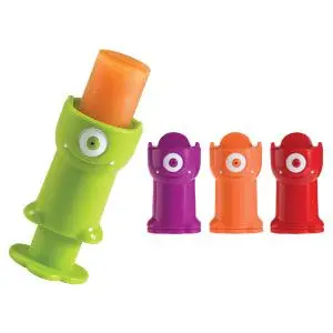 

Monster Popsicle Mould of BPA Free Plastic Ice Cream Mold DIY Ice Lolly Pop Tools Freezer Pops Maker 4pc has 4 colors
