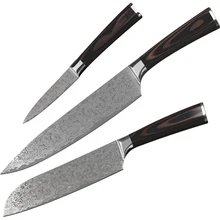 Scharfe küche 7Cr17 adern stahl 8 ”chef 7” Japanischen kochen 3,5 ”schälmesser high-carbon edelstahl klinge kochen werkzeuge