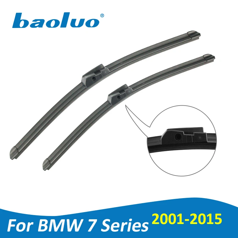 Baoluoбыл стеклоочистителей для BMW серий 7 E65/E66/E67/E68/F01/F02/F03/F04/G11/G12 2001 2015 резина лобовое