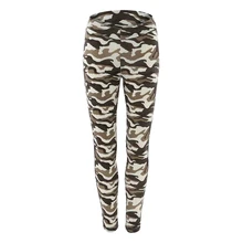 Армии женские брюки леггинсы Для женщин сексуальный военные брюки женские Беговые лосины для фитнеса эластичные Высокая талия камуфляжные брюки-карандаш