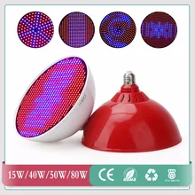 15W/40W/50W/80W Red+Blue LED Plant Grow Light Lamps E27/E40 SMD3528 AC85~265V LED Hydroponics Lamps For Flowers and Plants