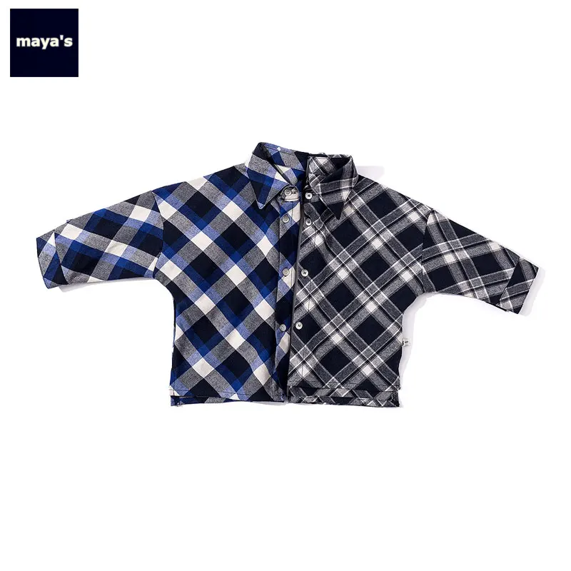 Mayas moda Plaid impreso niños primavera camisas algodón suave elegante otoño niños manga completa Tops niño 81155 - AliExpress y niños