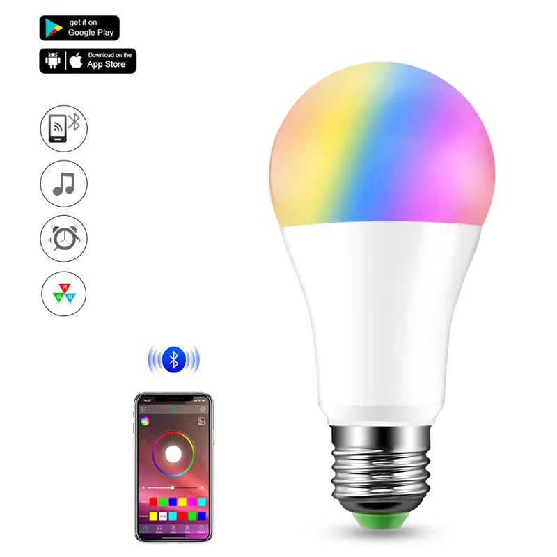 

Bluetooth RGB Magic Light Bulb Lamp Wake-Up Lights 110V 220V 85-265V E27 B22 RGB LED bulb 16 Color Magic LED Night Light Lamp