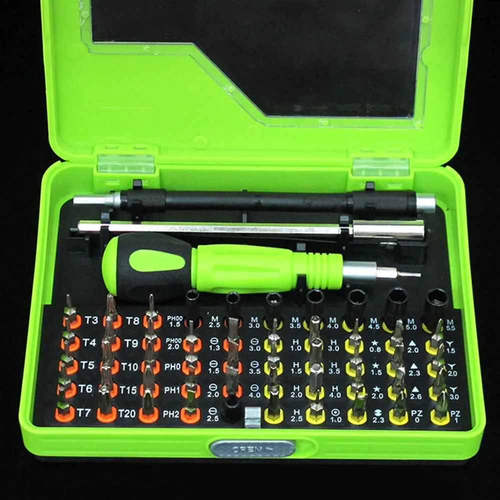 53 in 1 Precision Torx Screwdriver Set Tweezer Flexible Drill Shaft