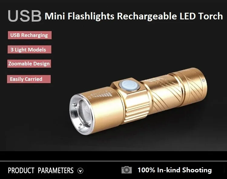 Mini USB Flashlights Torch Description 1