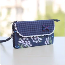 Хлопковый с цветочным принтом женский Органайзер Кошелек маленький клатч для денег Сумка Женский чехол для телефона carteira bolso bolsa feminina для девочек