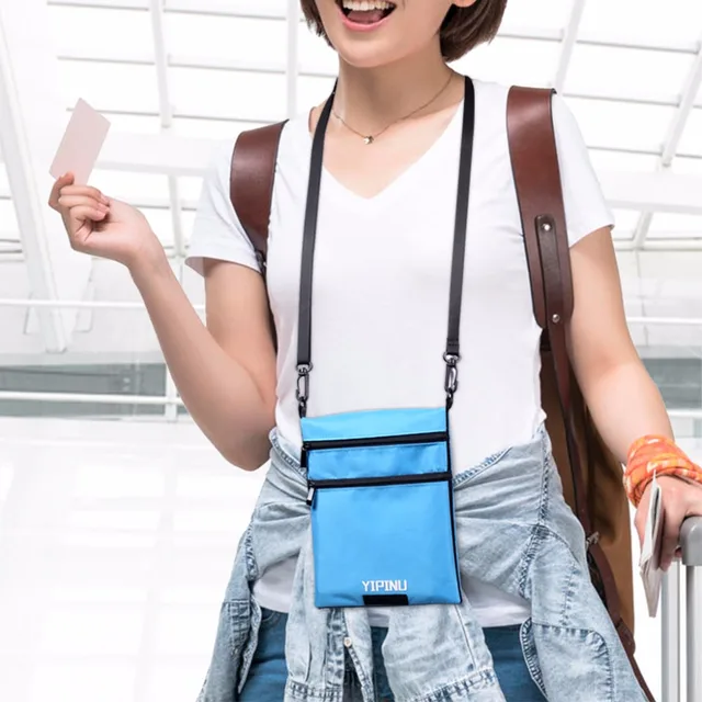 Fashion Newest Travel Multifuctional Neck Pouch Passport Cards Holder 2