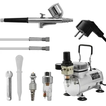 Портативный распылитель краски пистолет распылитель насос ручка воздушная щетка компрессор Набор Аэрограф с компрессором для художественной краски ремесло торт
