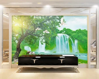 

beibehang Custom photo wallpaper modern landscape watercolor style mural wallpaper living room TV bedroom home decor behang