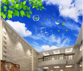 

3d wallpaper custom mural non-woven 3d The sky clouds green landscape ceiling murals photo 3d wall mural wallpaper