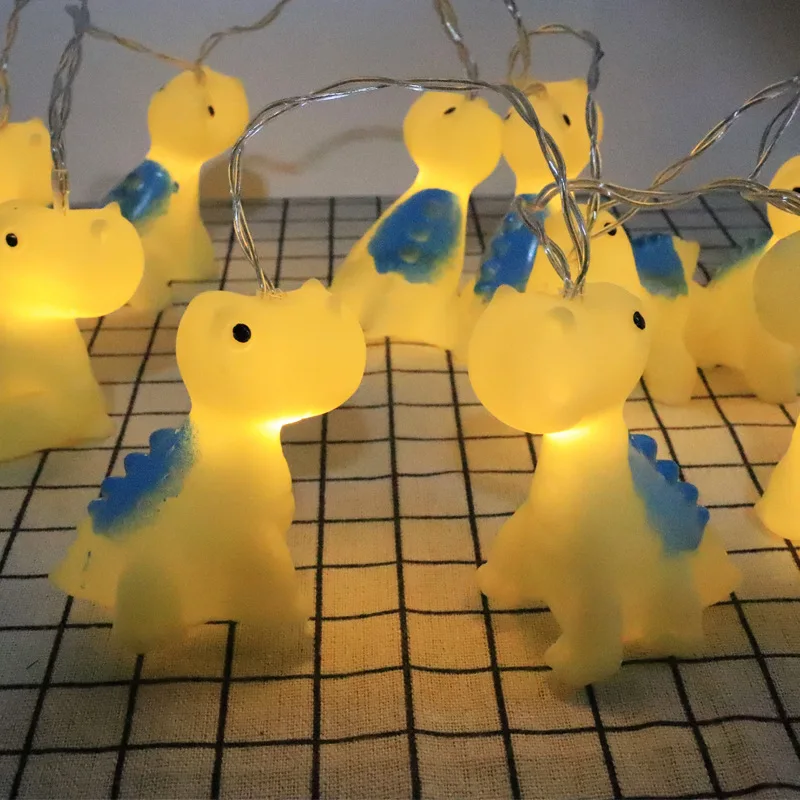 

10LED Light String Night Light Silicone Unicorn Shark Hippo Dinosaur Starfish Warm Sweet AA Battery Lamp Home Cristmas Decor