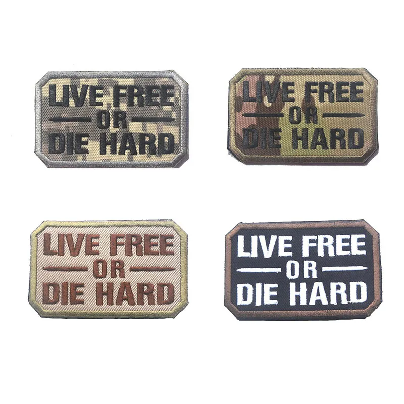 

1pc Die hard 4 live free or die hard MILITARY BADGE PATCH attached military morale stick 3D 8 * 5cm