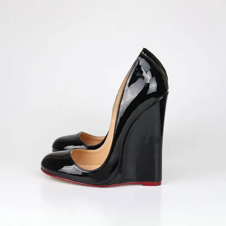 LLXF zapatos mujer; большие размеры US14 15; летние туфли на шпильке с круглым носком; босоножки на высоком каблуке 14 см; женские туфли-лодочки на танкетке