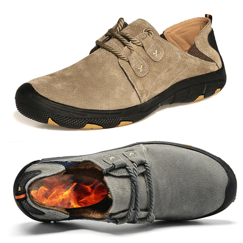 Зимние популярные мужские Hikking ботинки с мехом два стиля четыре сезона мужские кроссовки уличная спортивная Треккинговая обувь размер 48
