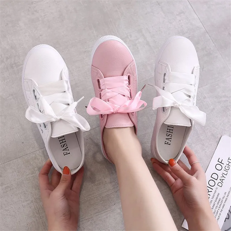 

2019 New Fashion Women Shoes Spring & Autumn Casual Lace-Up Slip On Slippers PU Flats Shoes Women Sneakers Shoes XWF694