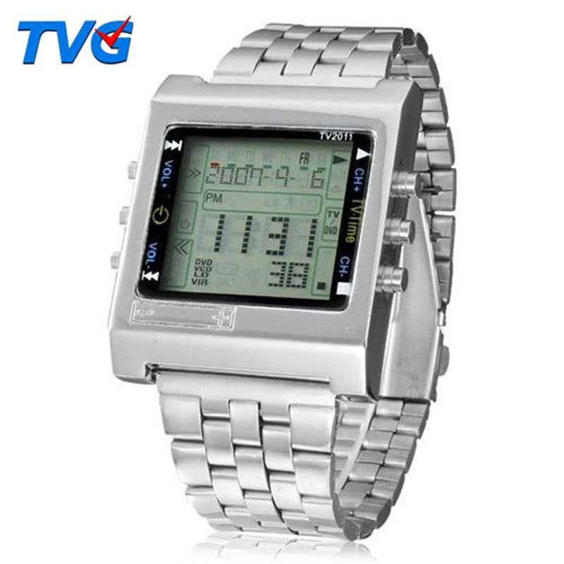 Prix pour TVG Nouveau Rectangle Télécommande Numérique Sport montre Alarme TV DVD à distance Hommes Dames En Acier Inoxydable Montre-Bracelet De Mode casual Prix pour TVG Nouveau Rectangle Télécommande Numérique Sport montre Alarme TV DVD à distance Hommes Dames En Acier Inoxydable Montre-Bracelet De Mode casual