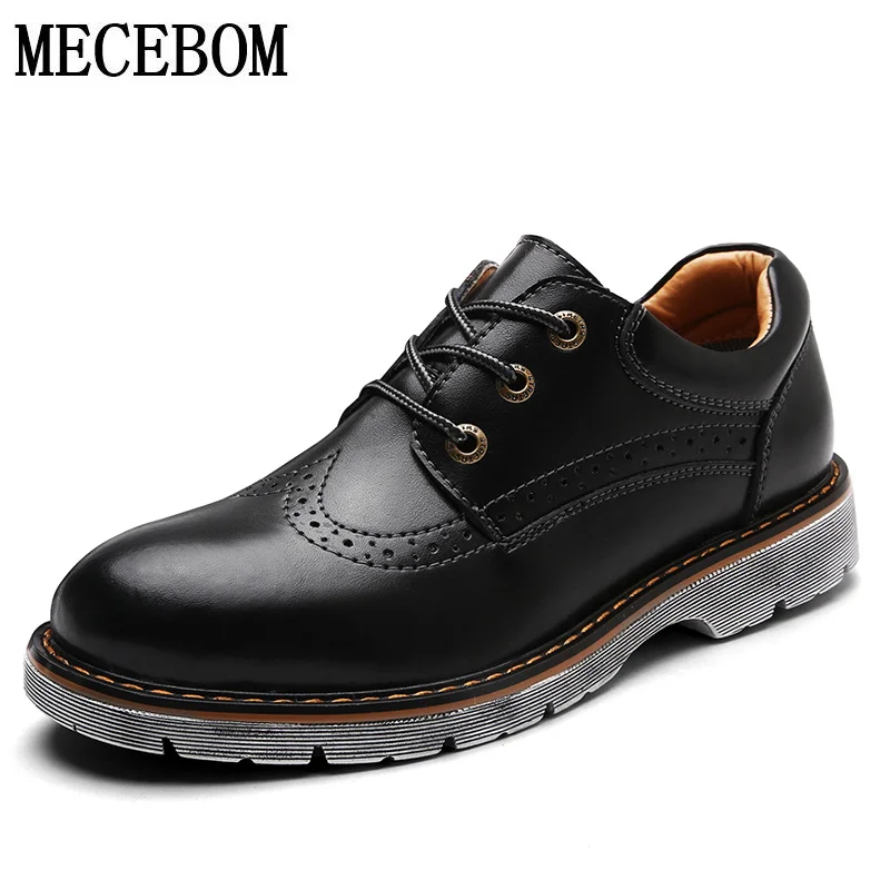 

Men's Brogue leather shoes quality genuine leather oxford shoes for male lace-up casual shoes zapatos size 38-44 857m