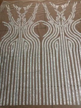 

L-275 glued glitter print african mesh tulle lace 5yards for wedding