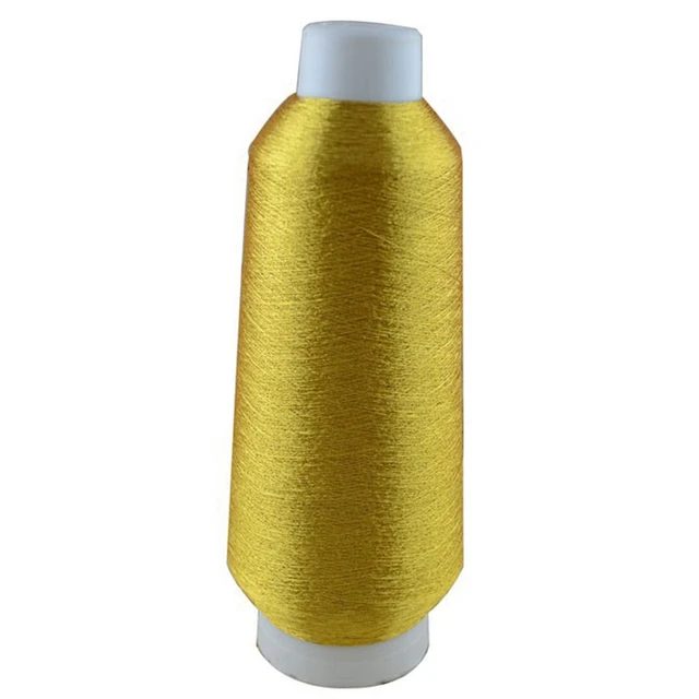 ZOTOONE 1Spool 3500M Metallic Gold Embroidery Thread Jeans Garn 20