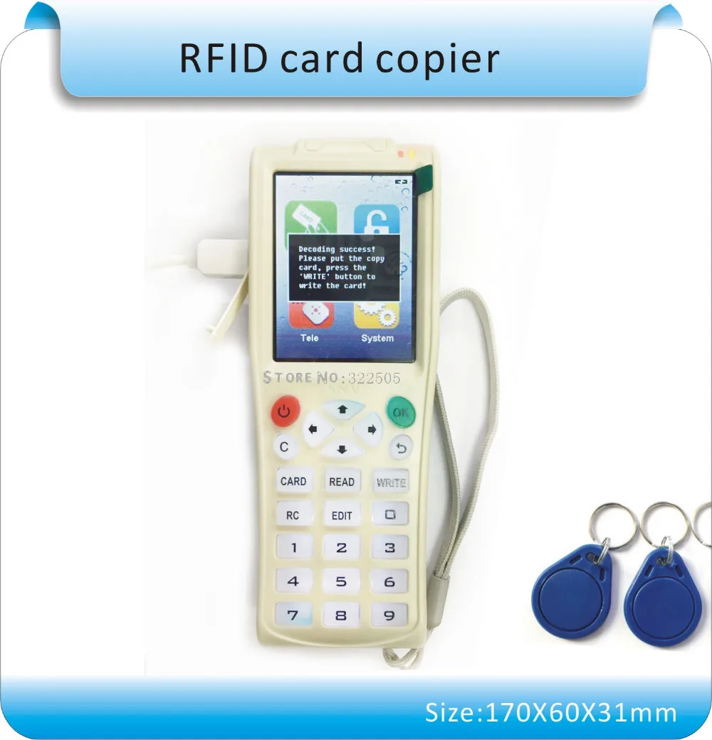 Супер больше частоты RFID Копир Дубликатор IC/ID больше частоты с USB кабелем для ЖК-экрана/литиевая батарея