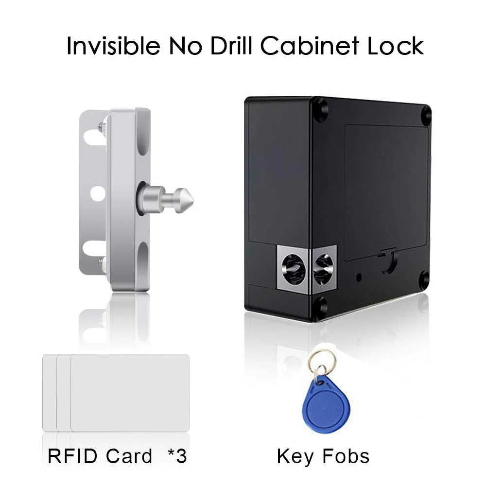 

SMart Electronic Lock No Hole Installation Invisible Hidden RFID Furniture Keyless Door Lock For Drawer/Cabinet Sensor Locker