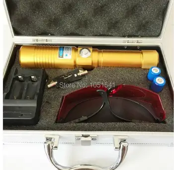 

Strong Power Military Blue Laser Pointers 500W 500000m 450nm Burning Match/Dry Wood/Black/Cigarettes+Glasses+Changer+Gift Box