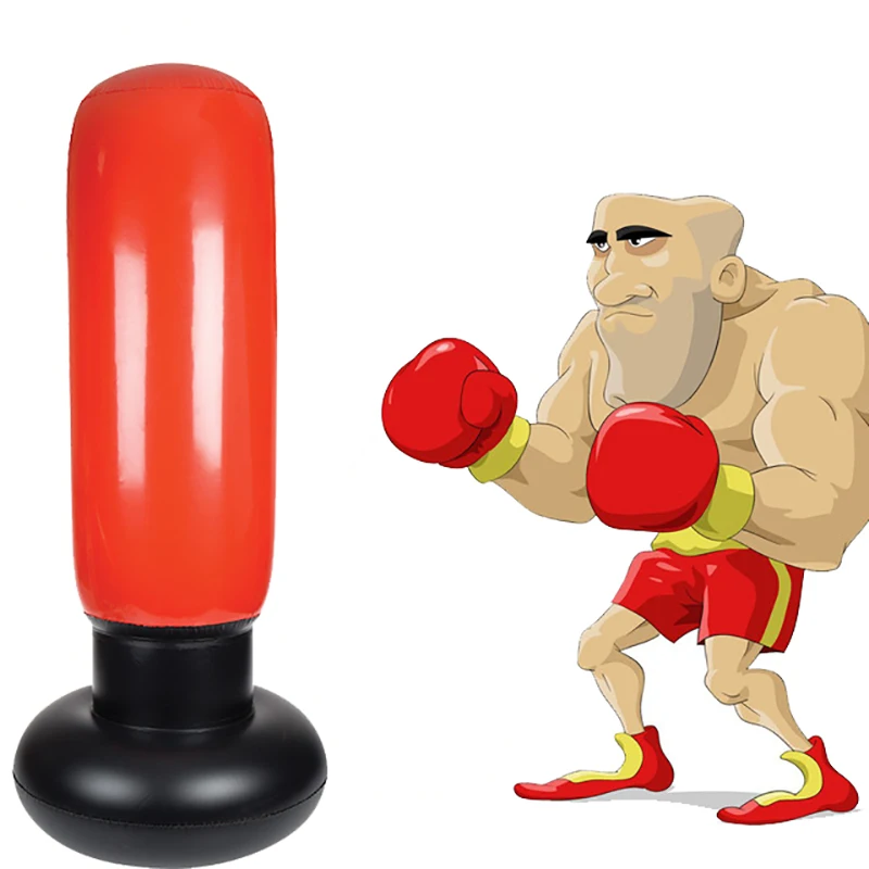 Боксерский мешок для начинающих 130 см тренировочный надувной фитнеса MMA спорт