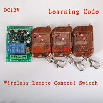 

315/433MHZ 12V 2CH remote control light on off switch 3Transmitter 1Receiver Momentary Toggle Latched with Relay indicator