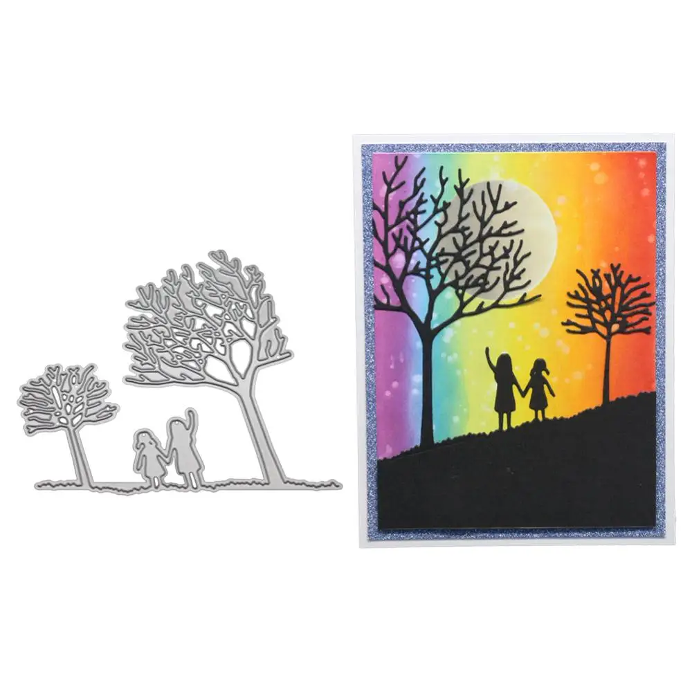 

Metal Cutting Dies Tree Frames Scrapbooking For Card Making DIY Embossing People Element Stencils Stamps And Dies 2019 New