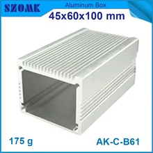 10pcs lot heatsink aluminum housing enclosure silver extrusion cabinet for electronics 45 60 100mm