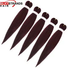 Мягкая Перми Яки One Tone Jumbo Briads шелковистые пряди пушистая синтетическая предварительно растянутая оплетка