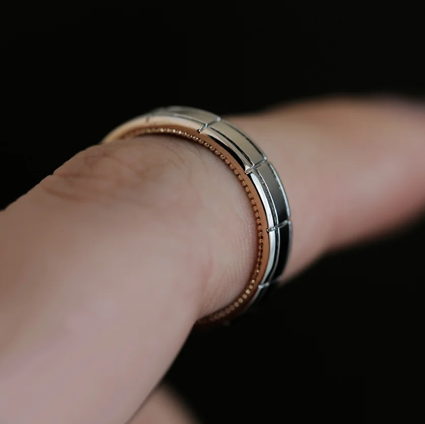 Винтажные модные ювелирные изделия парные кольца из стерлингового серебра 925 пробы круглое сечение белый прозрачный AAA кубический цирконий Вечность Обручальное кольцо набор