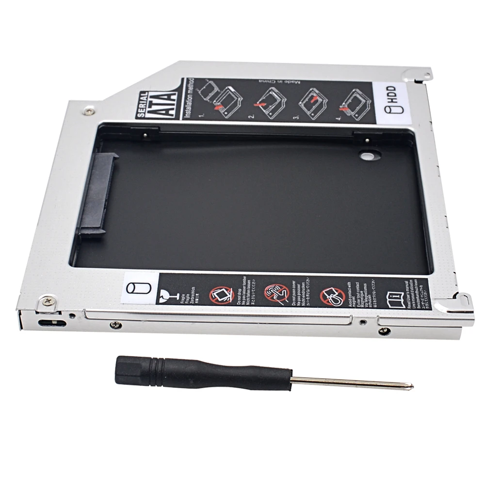 

High Performance Chipset SATA 3.0 2nd HDD Caddy 9.5mm for 2.5" Hard Disk SSD Case for Macbook ( Pro Air ) SuperDrive Optibay