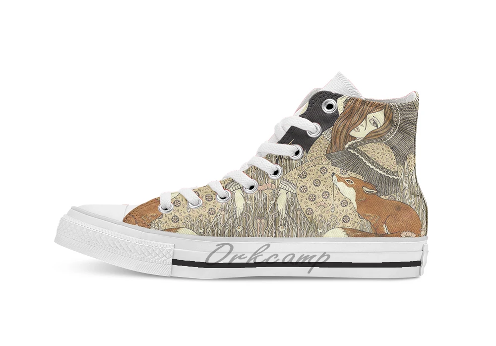 

Dia Greine Unisex High Top Canvas flat Casual Custom shoes Drop Shipping