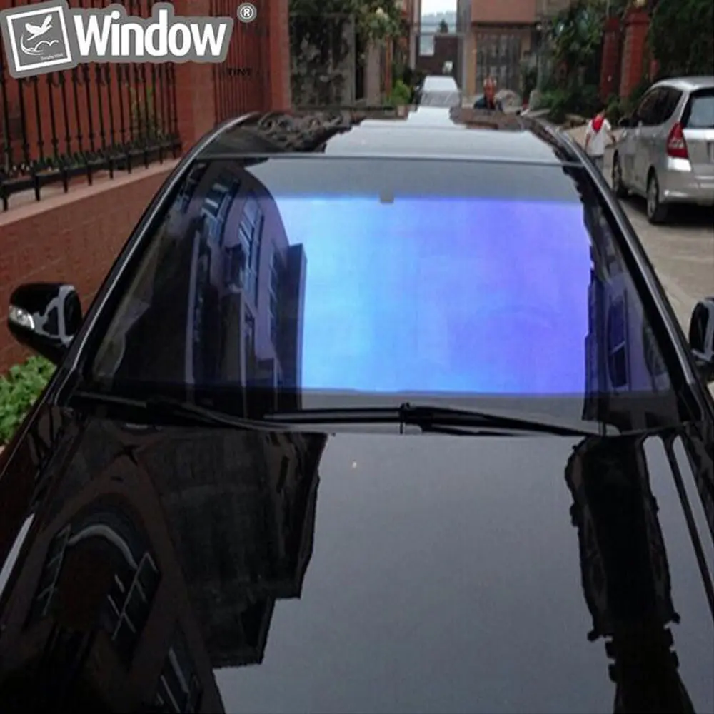 5x50feet светоотражающий Хамелеон синий оттенок окна, пленка на окно автомобиля с защитой от царапин