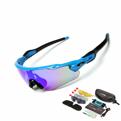 Поляризованные велосипедные солнцезащитные очки для горного велосипеда 5 линз UV400 велосипедные очки солнцезащитные очки, очки для велоспорта - Цвет: 8
